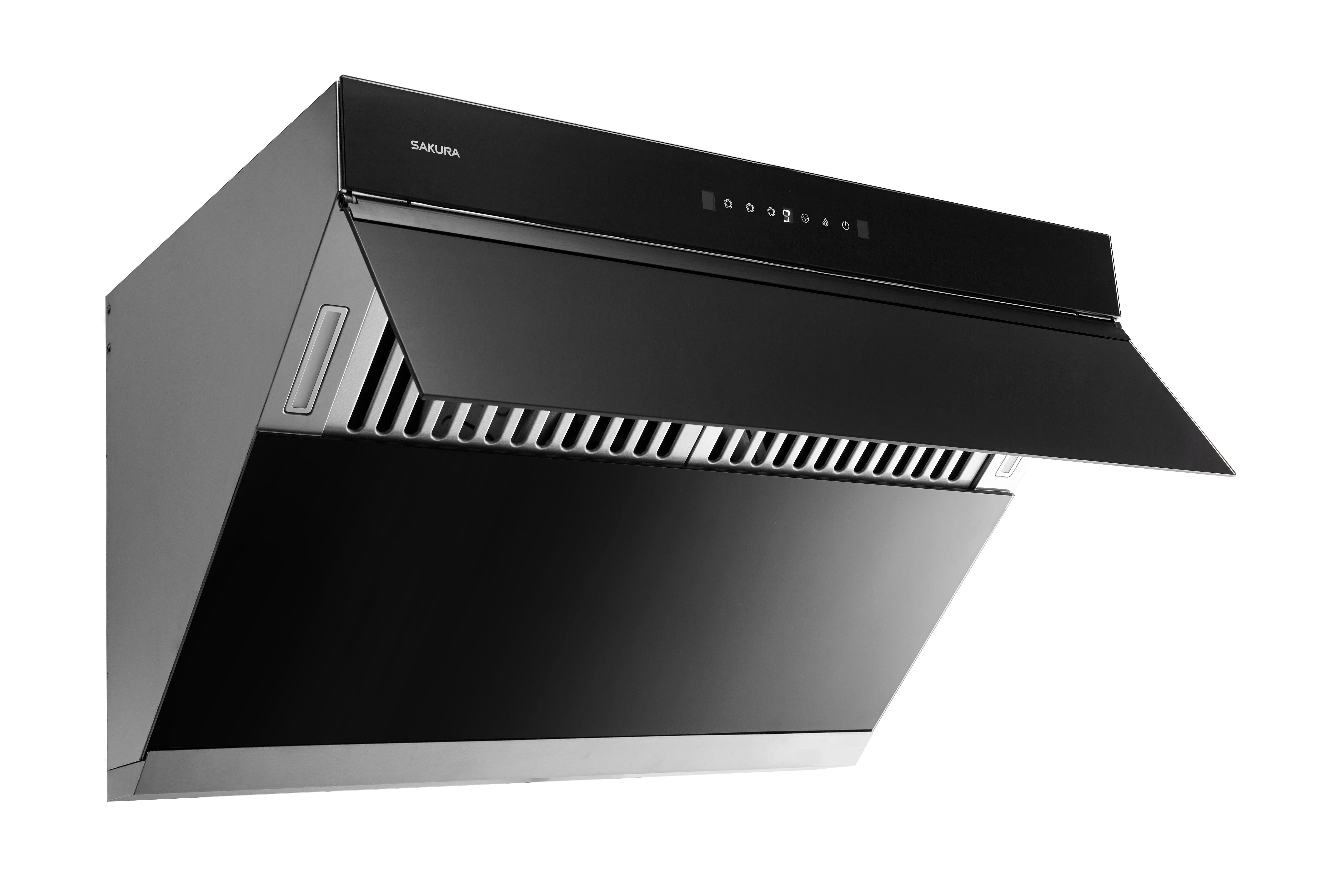Smart motion sensor on SAKURA 1000CFM R7261 range hood allowing zero-contact operatio